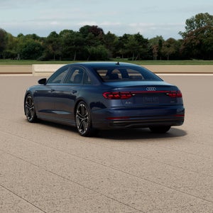 3/4 side view of the Audi A8.