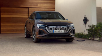 An Audi Q8 Parked on a three quarter angle