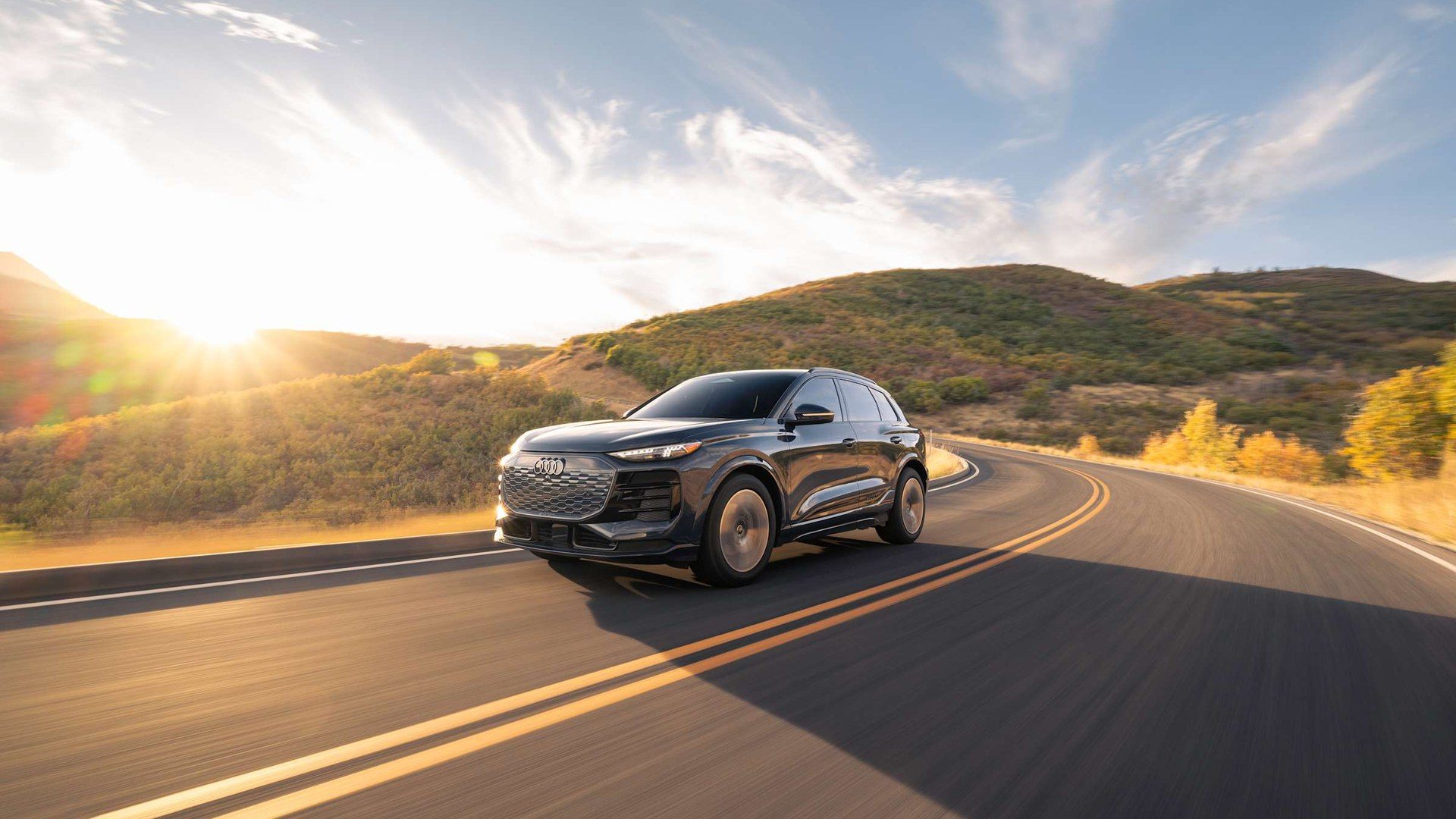 Audi Q6 e-tron driving — Audi electric vehicles at Audi Sewickley near Pittsburgh