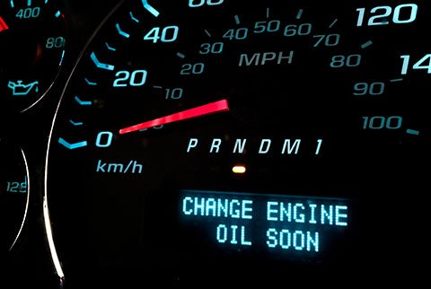 Change Engine Oil Warning Message