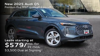 New 2025 Audi Q5 Premium Plus TFSI® quattro® S tronic® Lease starting at $579/ mo. for  39 mos. $3,500 Due at Signing1