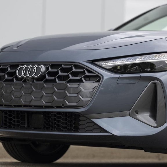2026 Audi A5 front grille LED headlight detail at Audi Sewickley near Pittsburgh PA