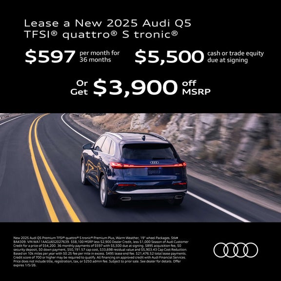 New 2025 Audi Q5 Sedan TFSI® quattro® S tronic® Lease
