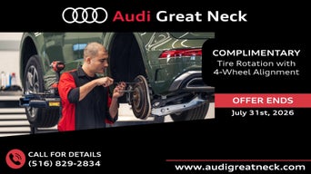 Complimentary Tire Rotation with a $289.99 Four Wheel Alignment