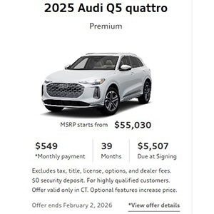 Side view of an Audi vehicle