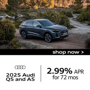 Side view of Audi 2025 Q5 and A5