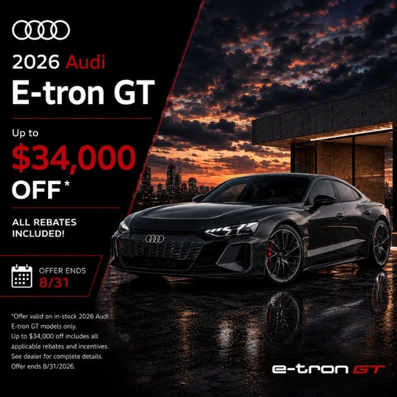 2026 Audi RS e-tron GT Save Up To $34,000 at Audi Huntsville. 