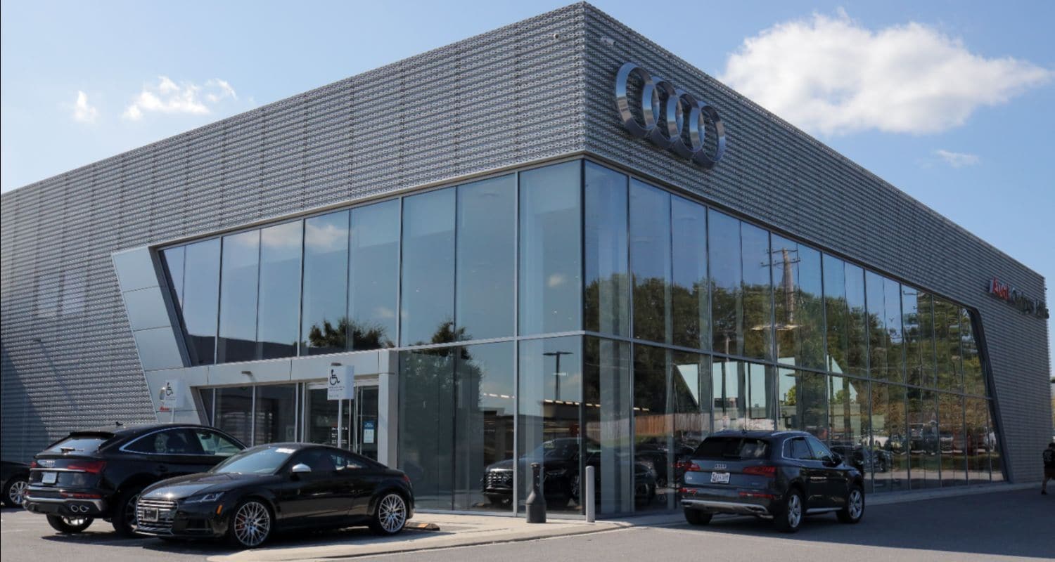 Audi Owings Mills dealership corner view