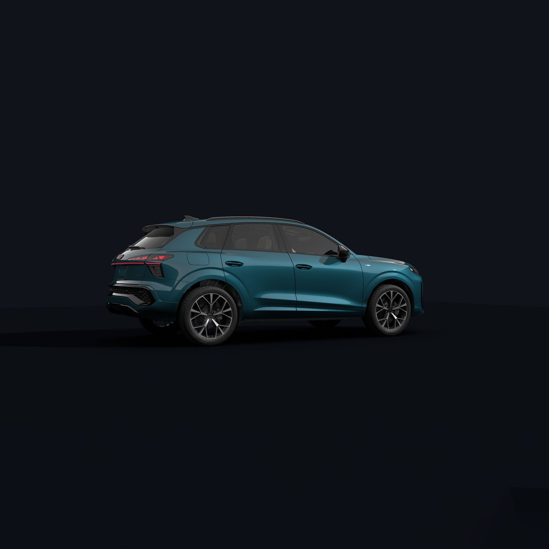 Three-quarter side-view of the Audi Q3.