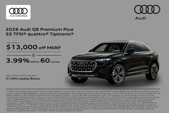 2026 Audi SQ5 APR Offer in Little Rock, Arkansas