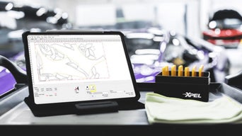 Tablet screen displaying the Xpel-related software.