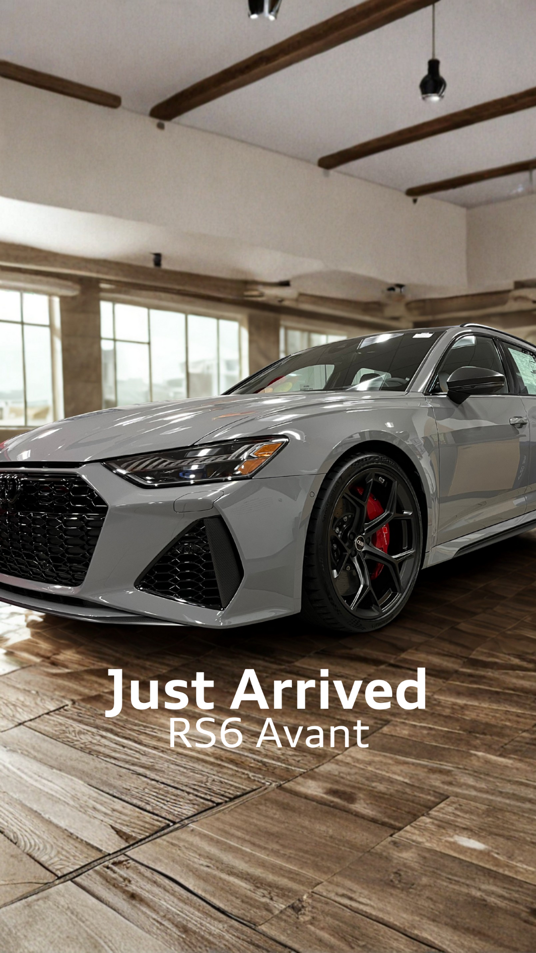 Driver side profile view of an Audi RS6 Avant parked