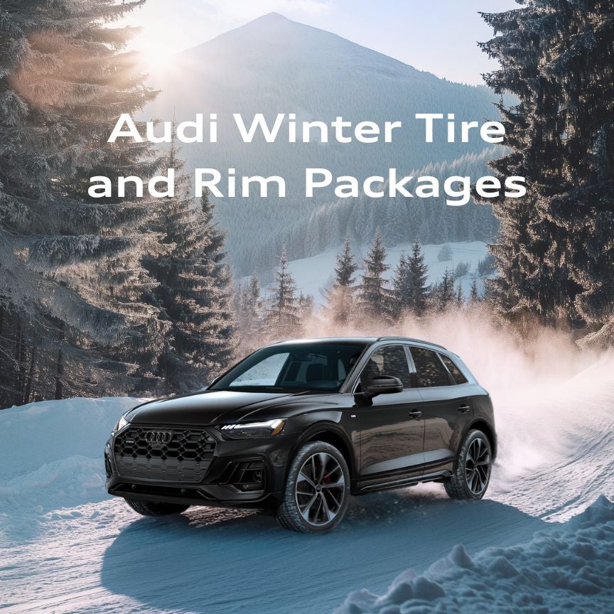 Image of Audi on Winter Road