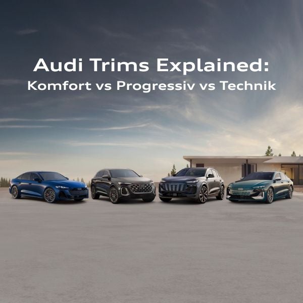 Image of 4 Audi's with Audi Trims Explained in the Graphic