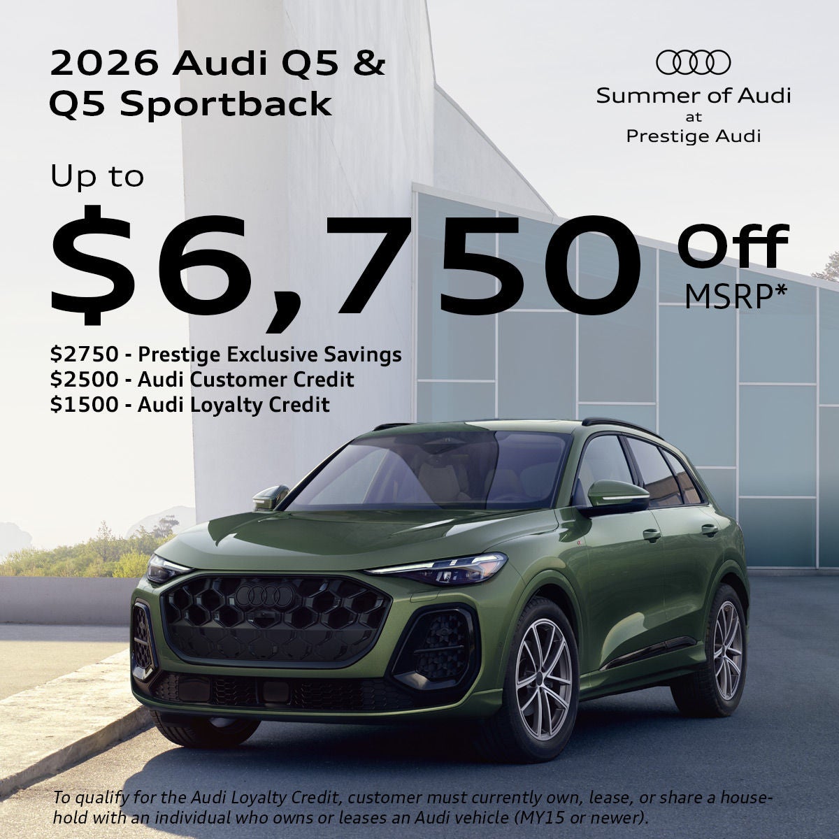 Audi Q5 and Q5 Sportback Discount