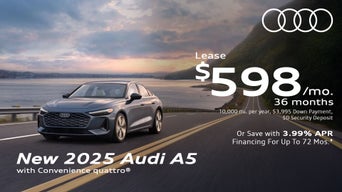 Side view of an Audi A5 driving