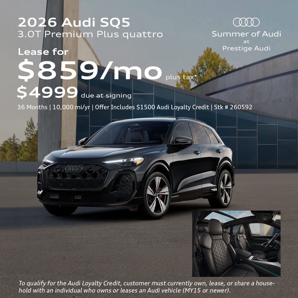 Audi SQ5 Lease Offer