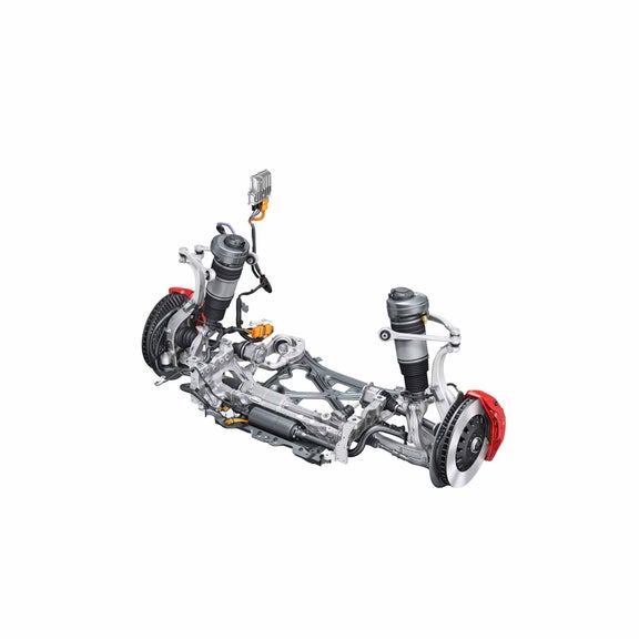 Diagram of the suspension inside the Audi SQ8.