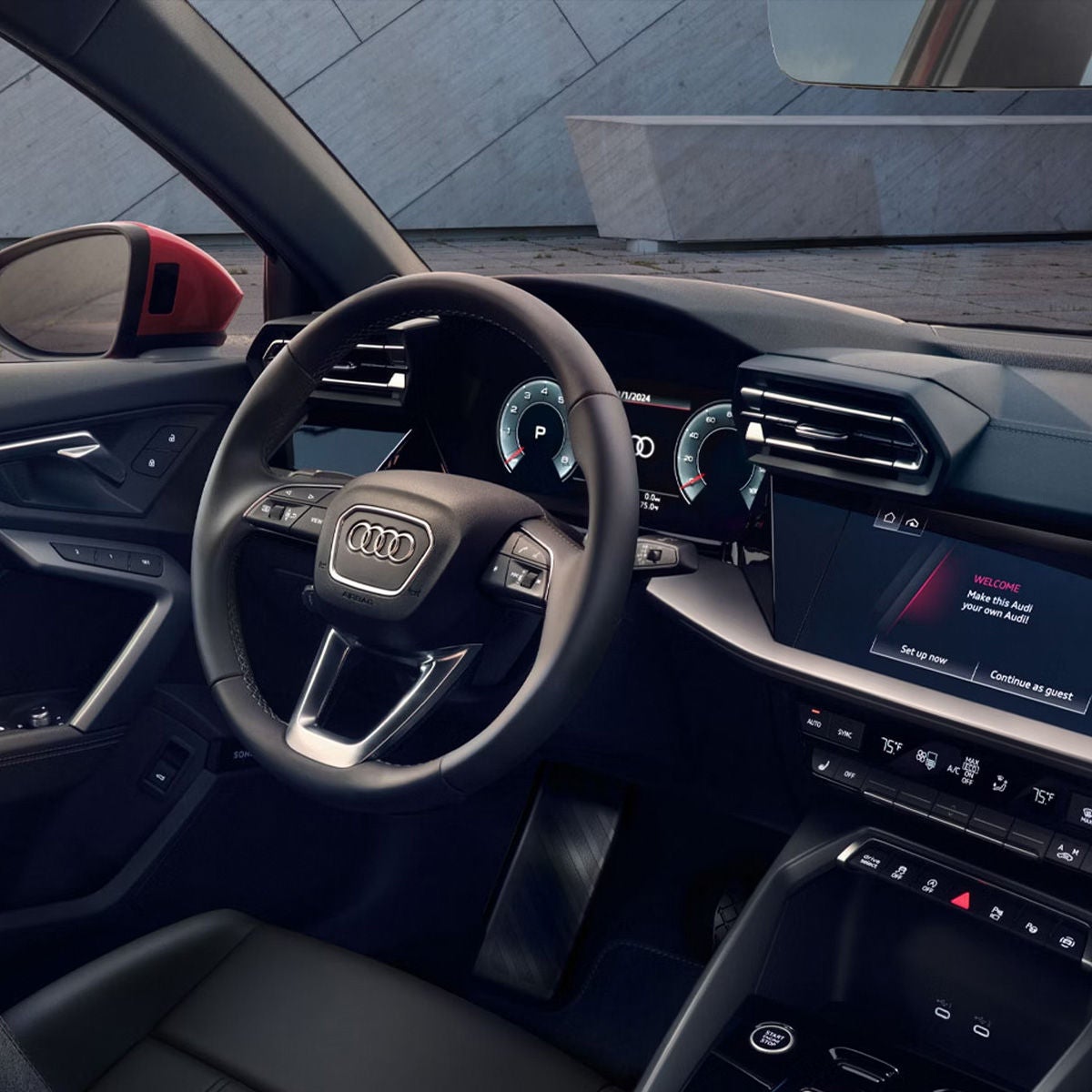 Interior view of the Audi A3