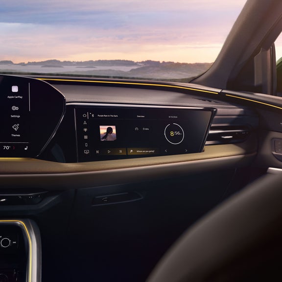 Close-up of the passenger display screen in the Audi Q5 Sportback.