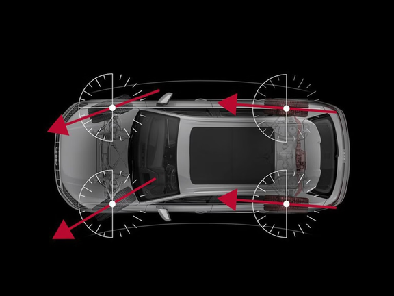Remote parking assist on the Audi Q7 4 wheel steering