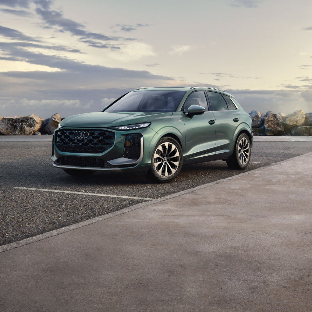 Front profile view of an Audi Q3.