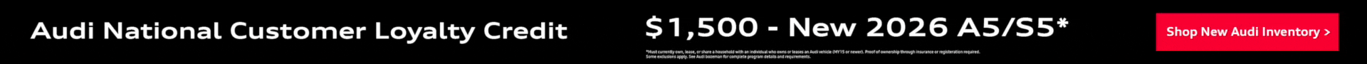 Audi Offer Banner