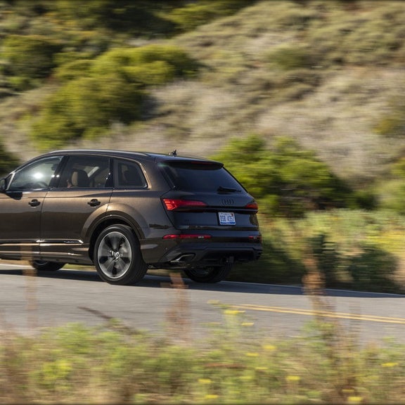 2026 Audi Q7 rear parked mountain view at Audi Sewickley near Pittsburgh PA