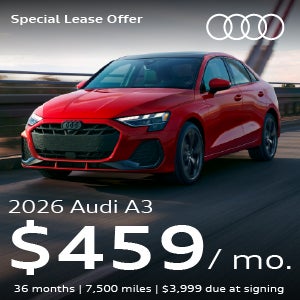 A red A3 parked.