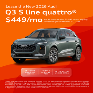 Lease the New 2026 Audi Q3 S line quattro® $449/mo