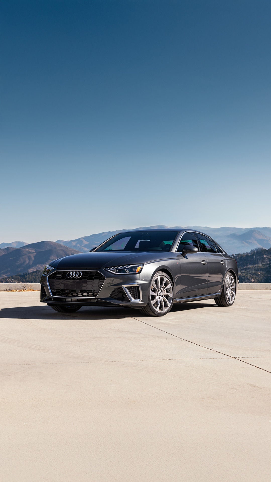 Left profile view of an Audi vehicle.
