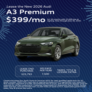Lease the New 2026 Audi A3 Premium $399/mo