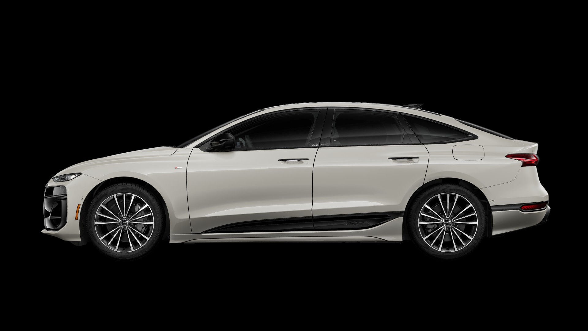 Side-view of the Audi A6 Sportback e-tron.