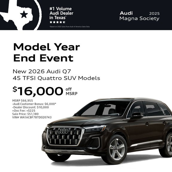 New 2026 Audi Q7 45 TFSI Quattro SUV Models