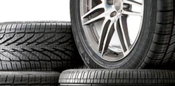 Profile view of tires. 