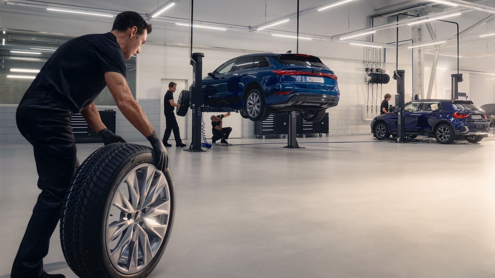 Audi sales technician working in the Service shop