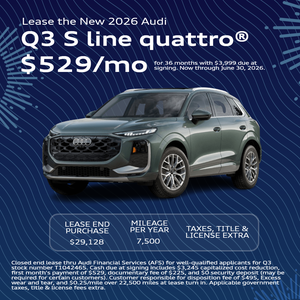 Lease the New 2026 Audi Q3 S line quattro® $529/mo