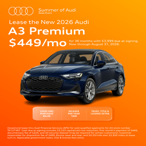 Lease the New 2026 Audi A3 Premium $449/mo