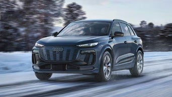 Audi vehicle accelerating. 