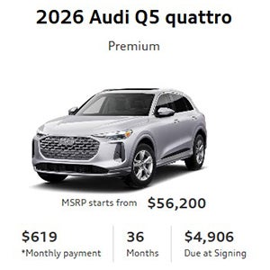 Side view of an Audi vehicle