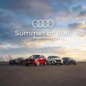 Audi lineup with a summer background