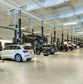 Profile view of service center. 