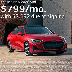 Side view of an Audi.