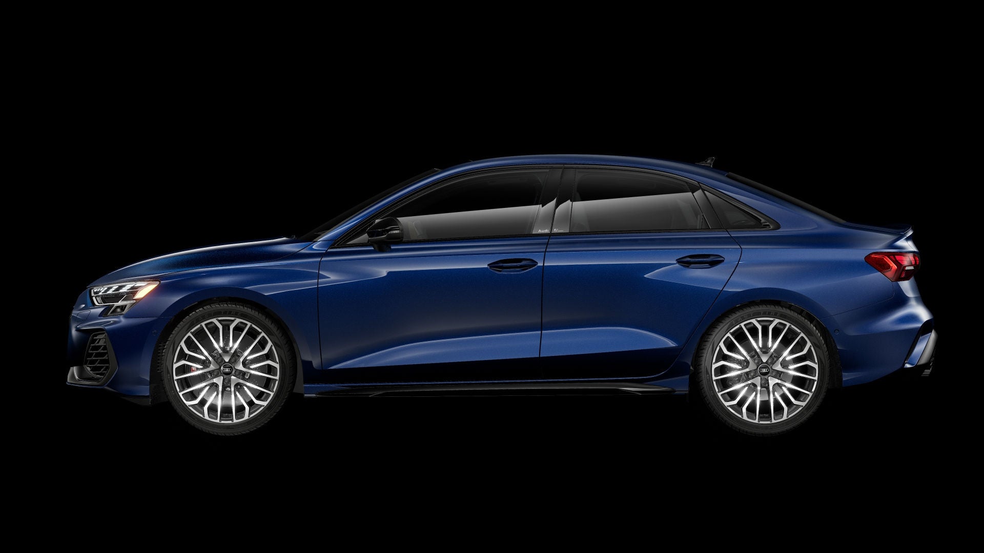 Side-view of the Audi S3.
