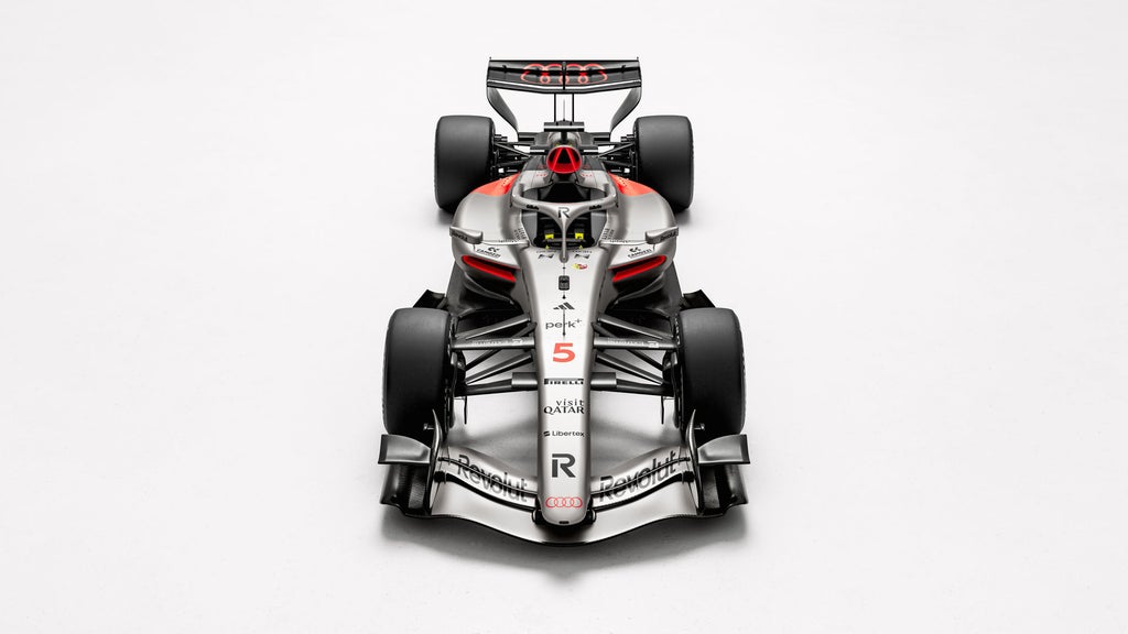 Front view of the Audi R26 Concept from a slightly elevated perspective.