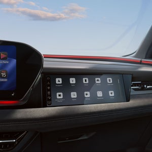 Close-up on the passenger screen on the Audi SQ6 Sportback e-tron.