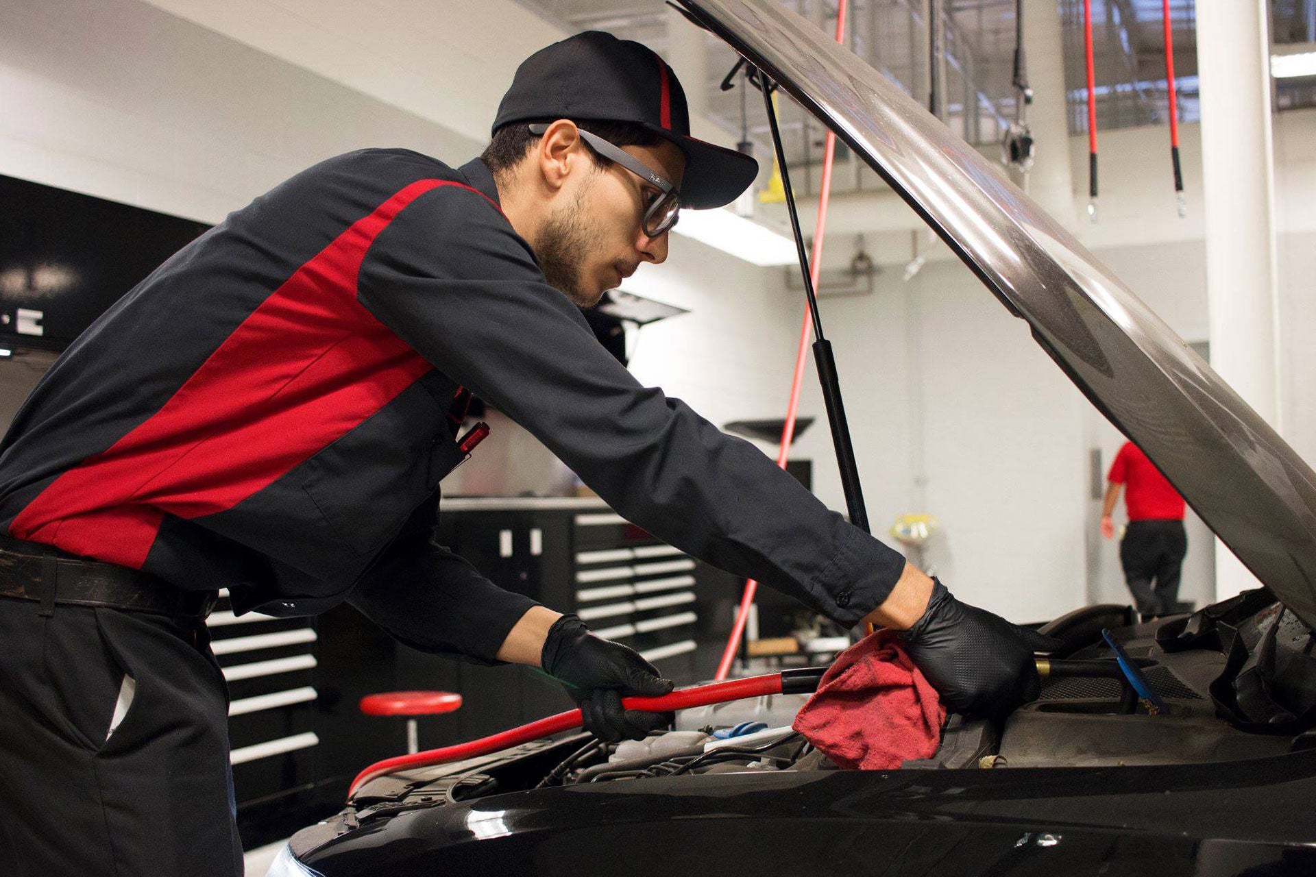 Coolant check under hood