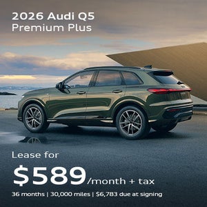 front facing 2026 Audi Q5 driving
