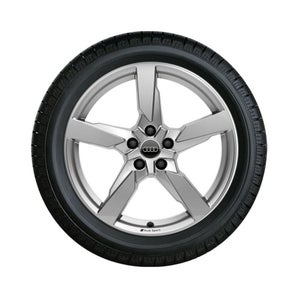 5-arm polygon design, galvanic silver, for the Audi TT.