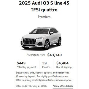 Side view of an Audi vehicle 